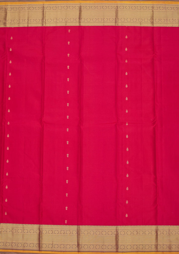 Rani Pink Zariwork Pure Silk Saree