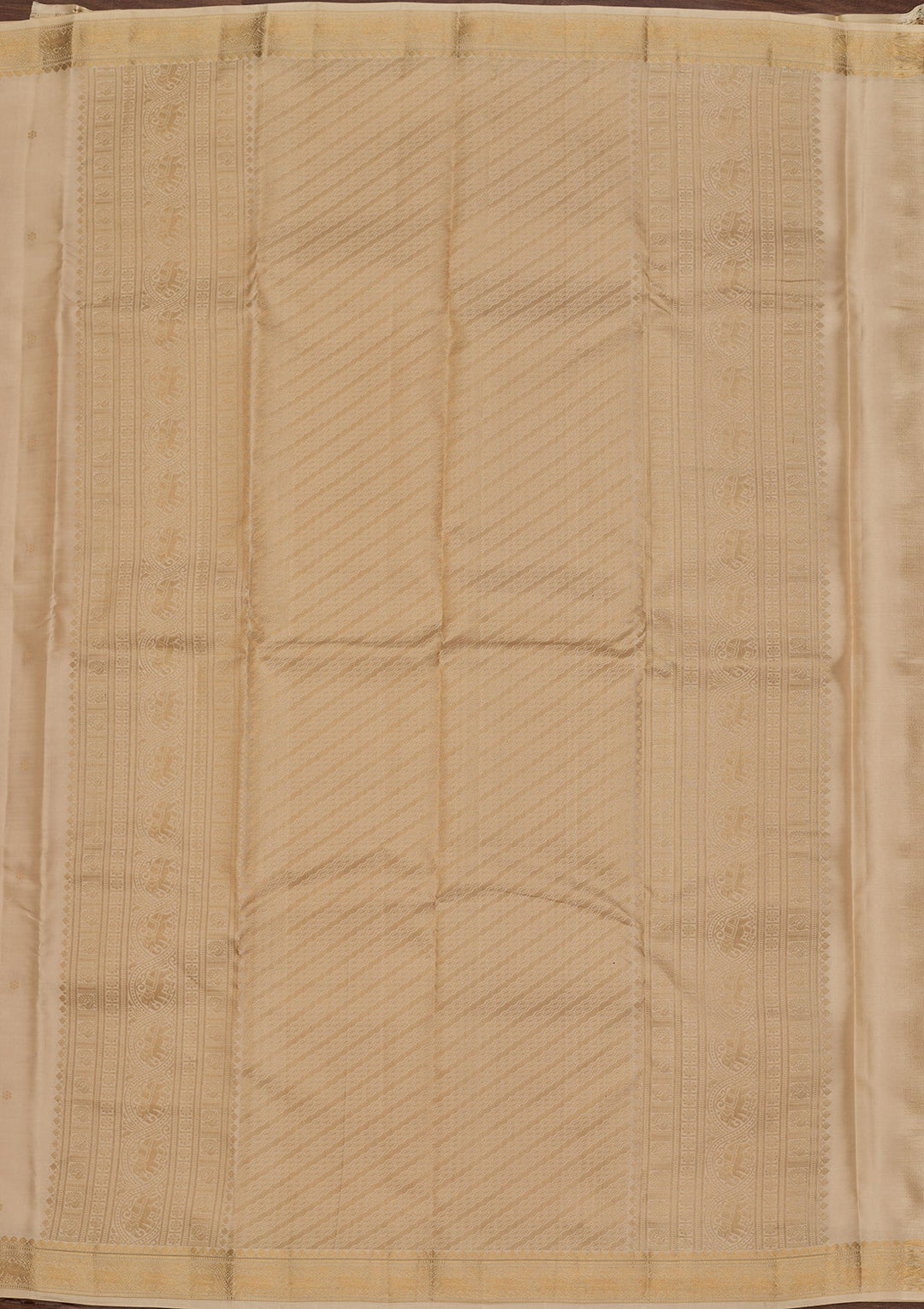 Beige Zariwork Pure Silk Saree
