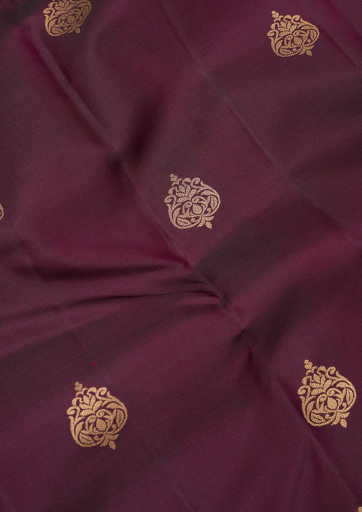 Brown Zariwork Pure Silk Saree