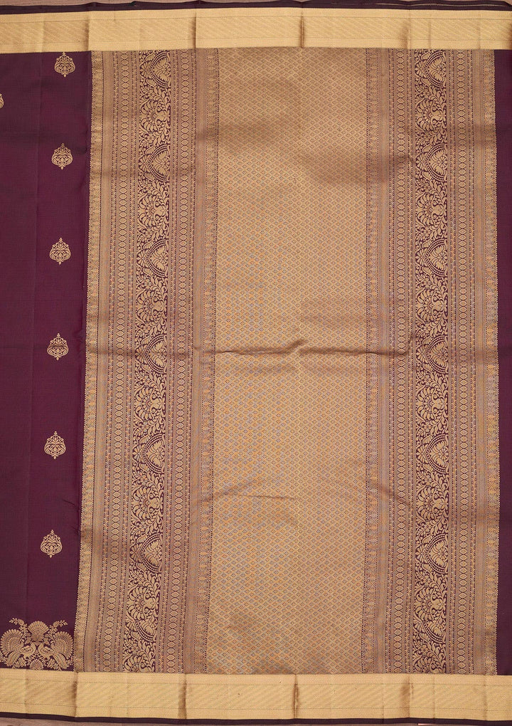 Brown Zariwork Pure Silk Saree