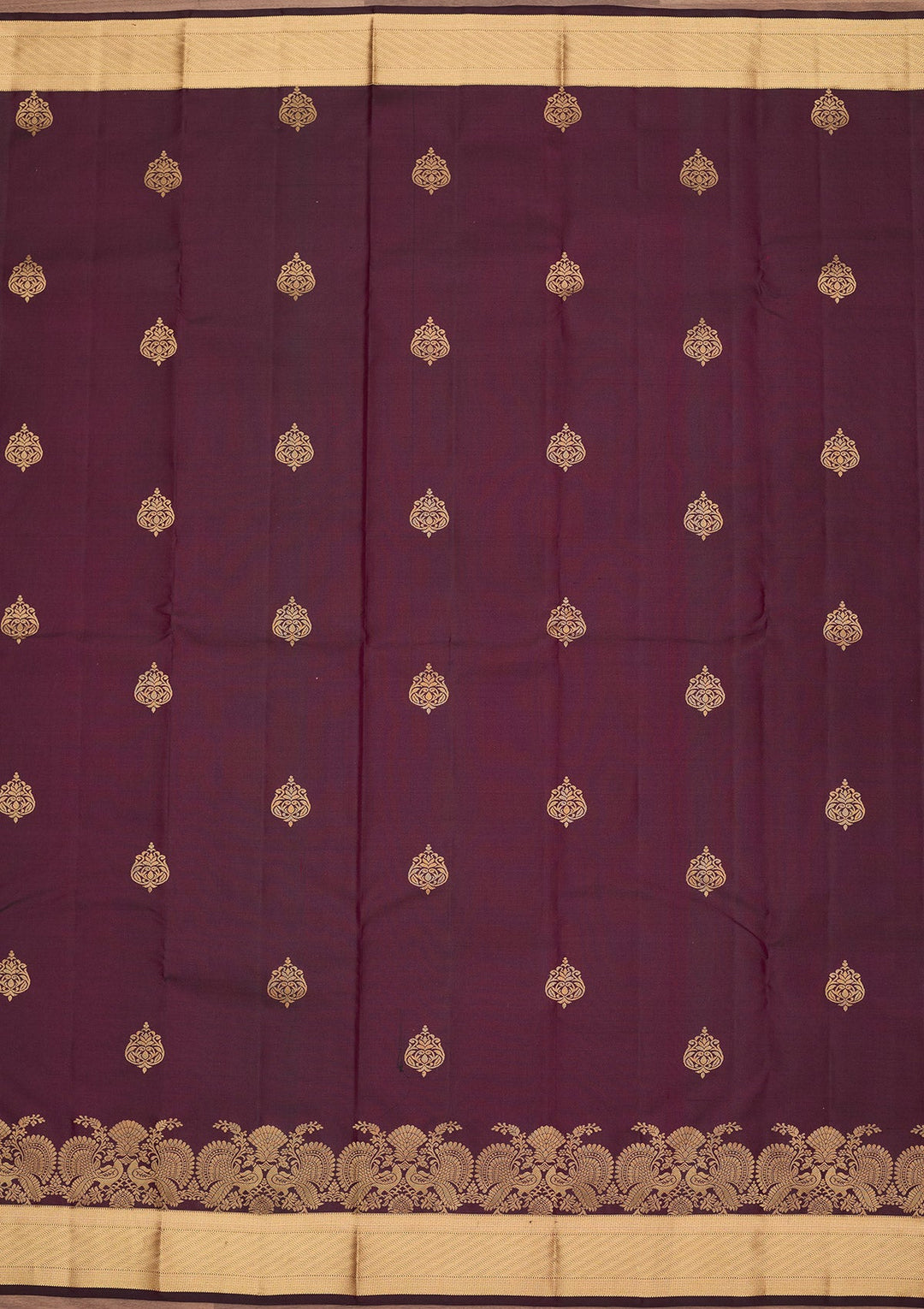 Brown Zariwork Pure Silk Saree