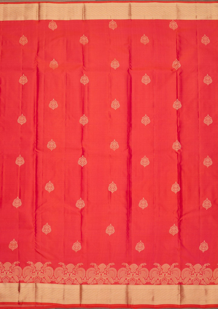 Red Zariwork Pure Silk Saree