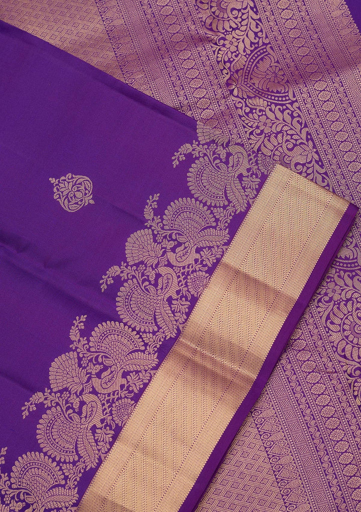 Royal Blue Zariwork Pure Silk Saree