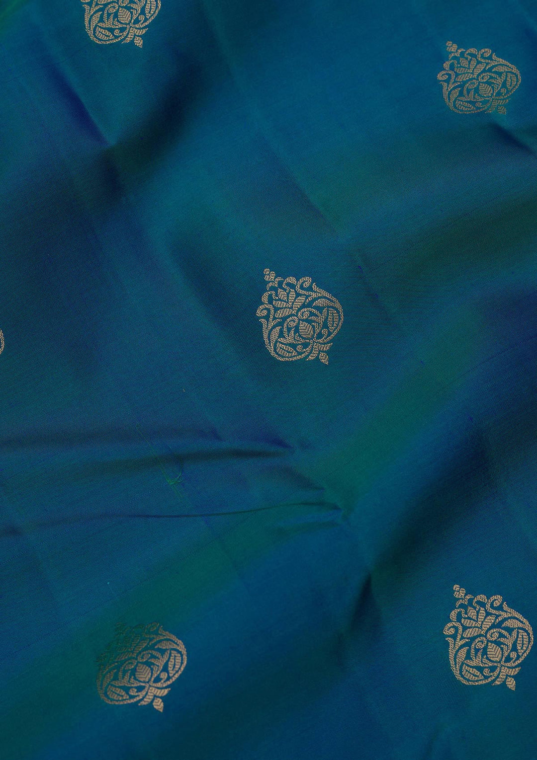 Turquoise Blue Zariwork Pure Silk Saree