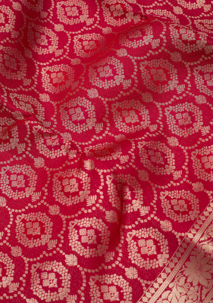 Rani Pink Zariwork (Gold) Pure Silk Silk_Saree