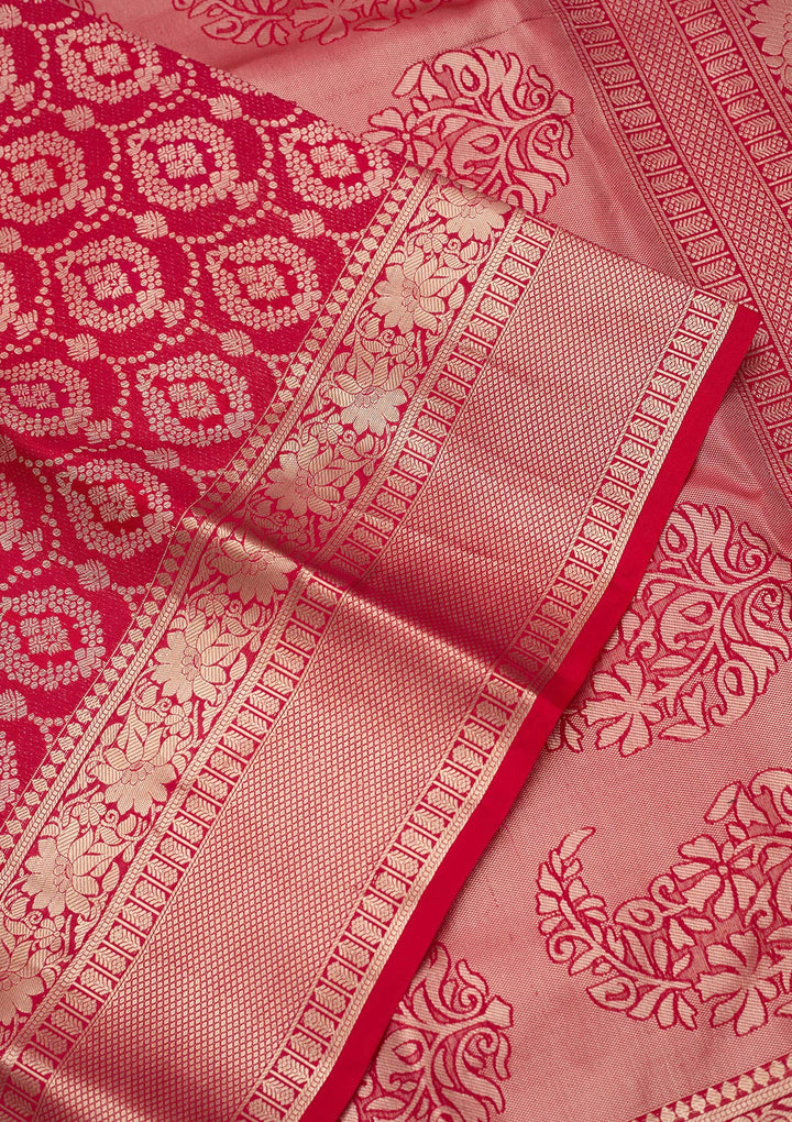 Rani Pink Zariwork (Gold) Pure Silk Silk_Saree