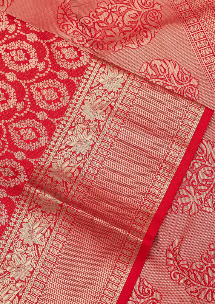 Red Zariwork Pure Silk Saree