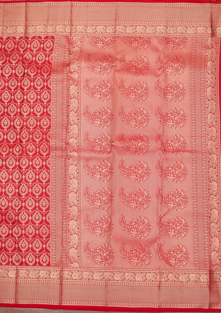 Red Zariwork Pure Silk Saree