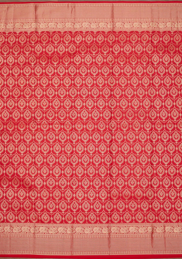 Red Zariwork Pure Silk Saree