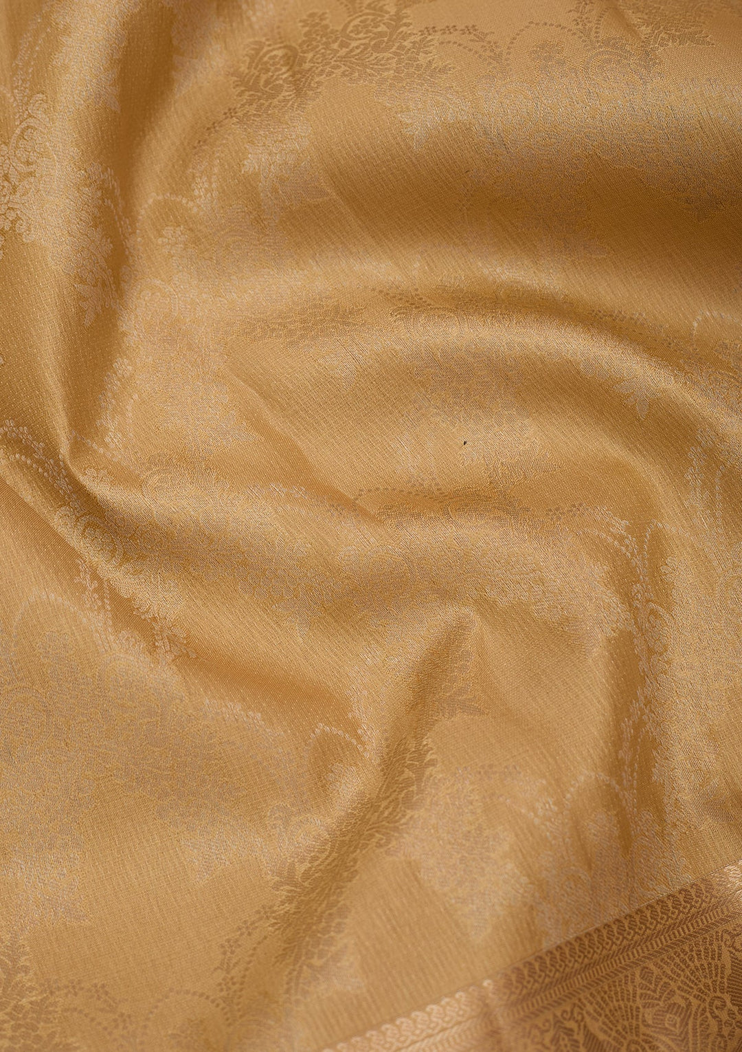 Beige Kanjivaram Pure Silk Saree