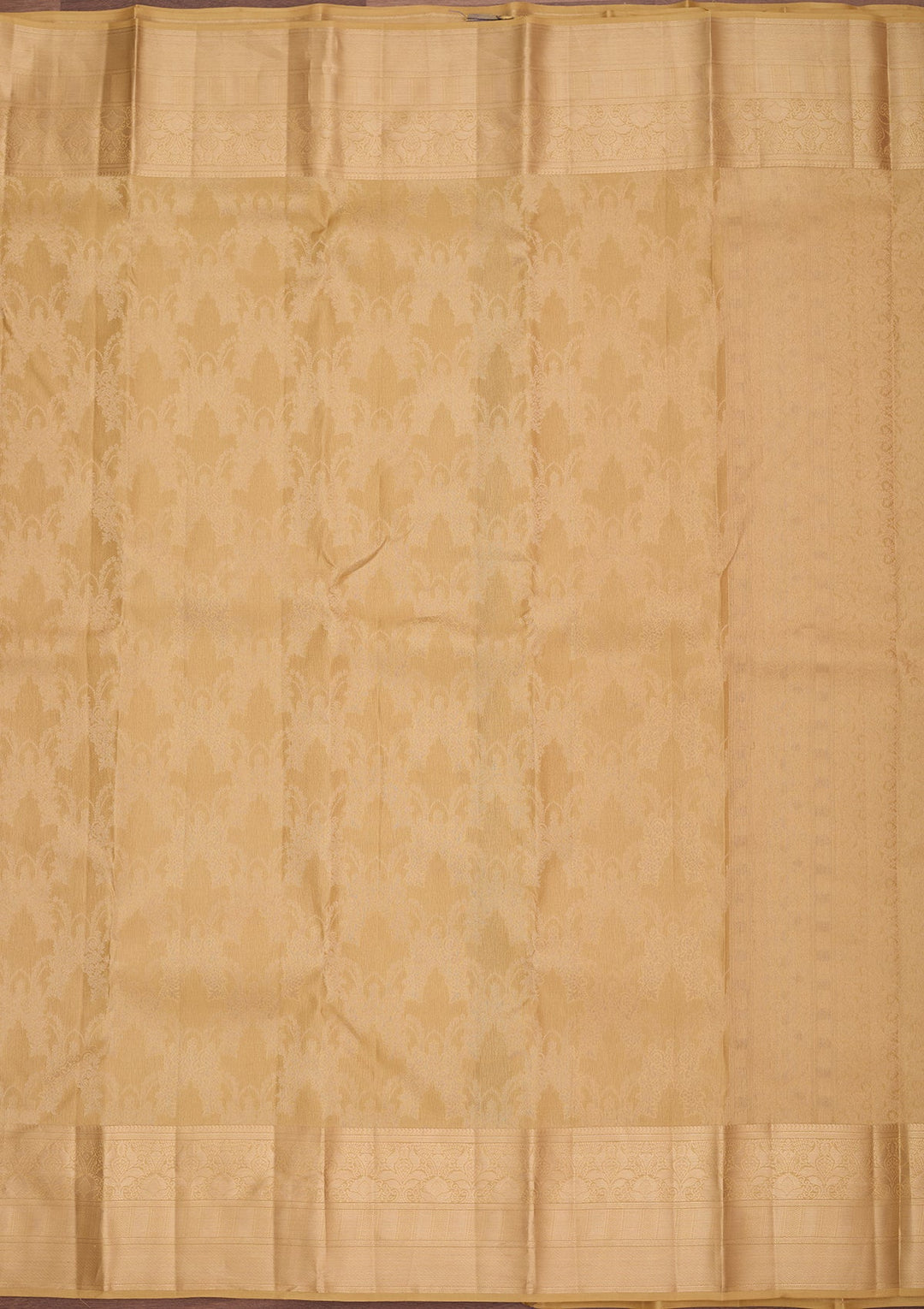 Beige Kanjivaram Pure Silk Saree