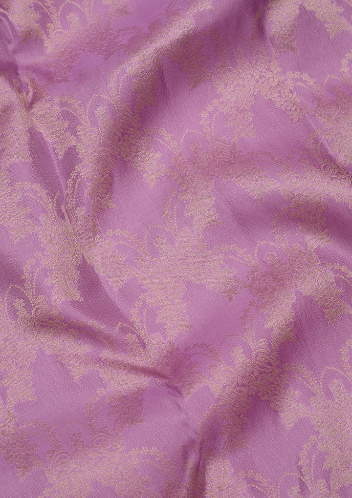 Lavender Zariwork Pure Silk Saree