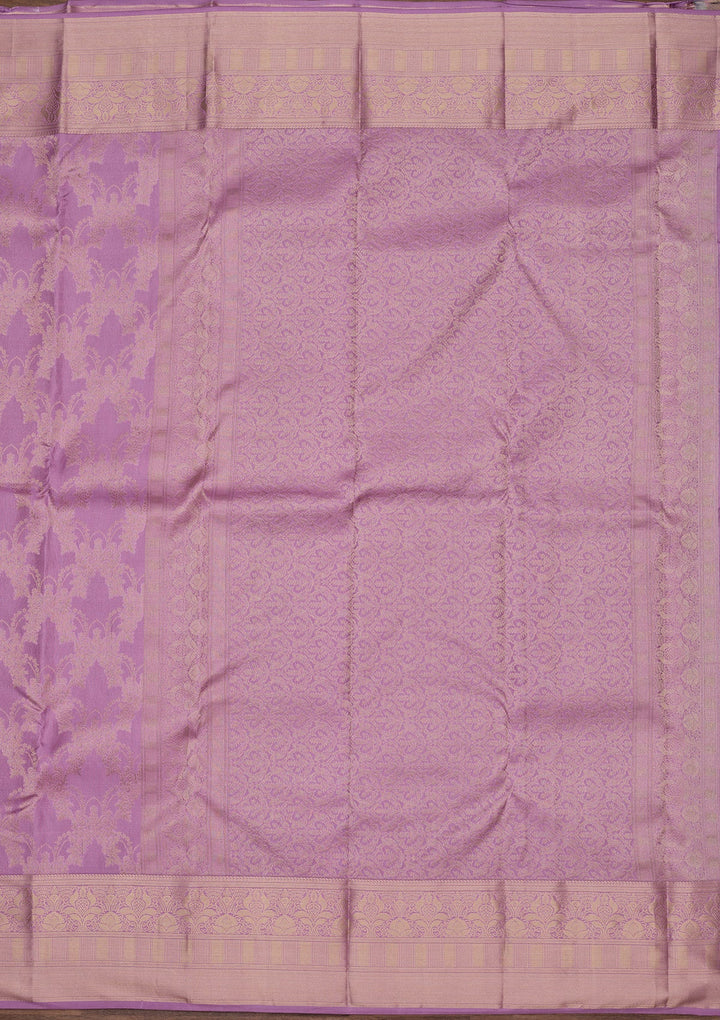 Lavender Zariwork Pure Silk Saree