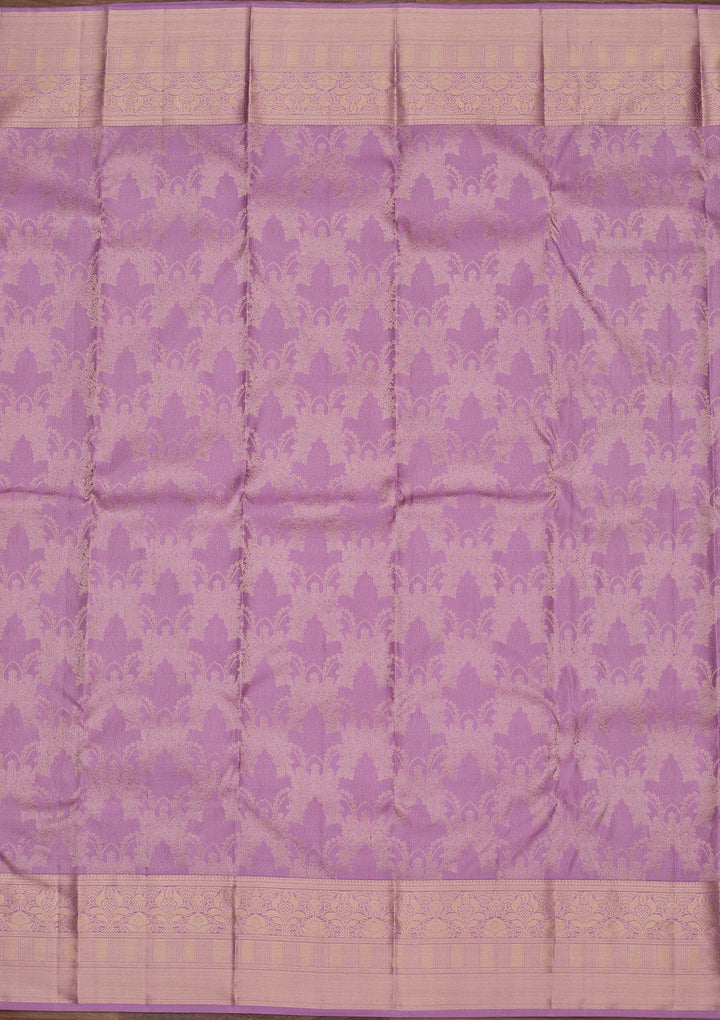 Lavender Zariwork Pure Silk Saree