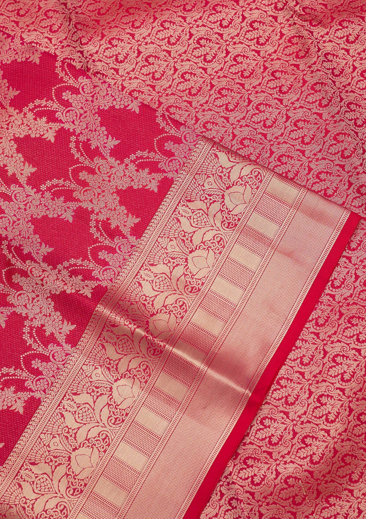 Red Zariwork Pure Silk Saree