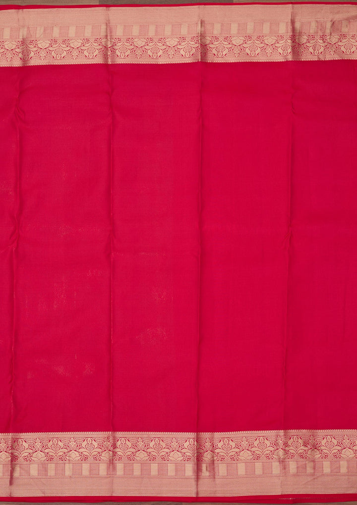 Red Zariwork Pure Silk Saree