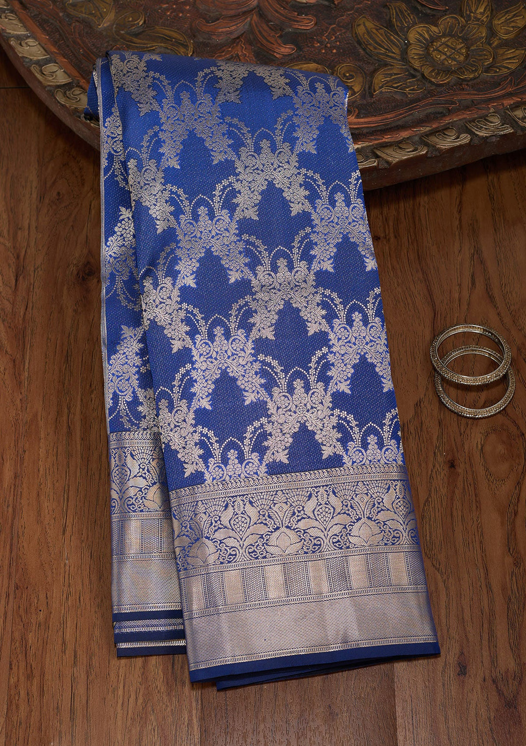 Royal Blue Zariwork (Gold) Pure Silk Silk_Saree