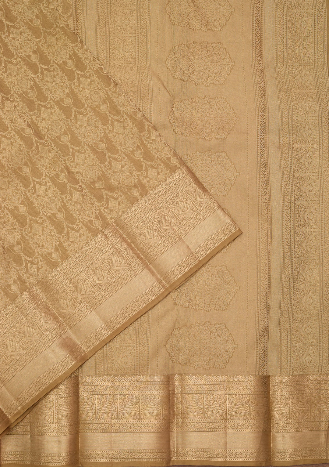 Mehendi Kanjivaram Pure Silk Saree