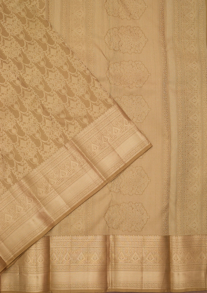 Mehendi Kanjivaram Pure Silk Saree