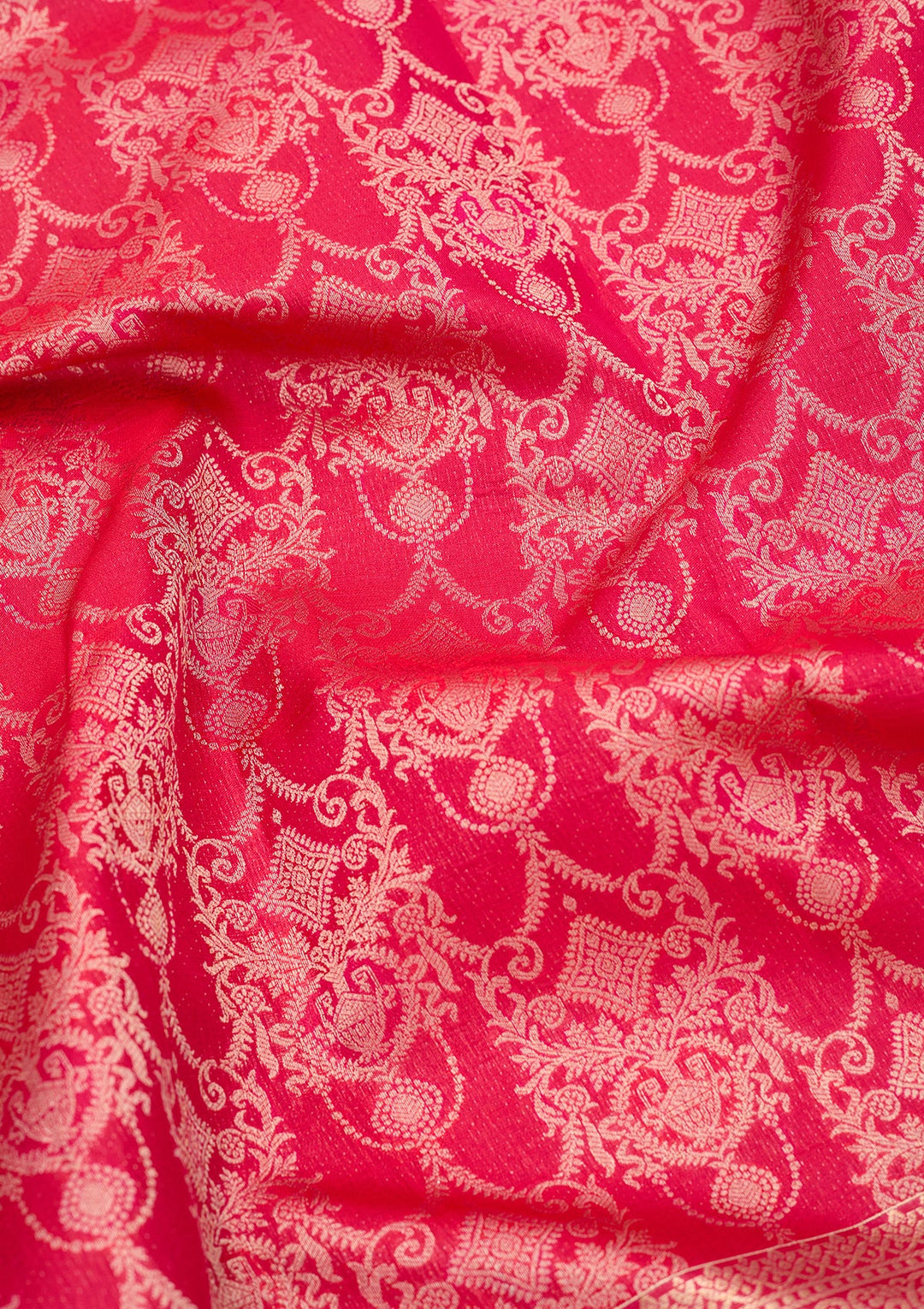 Rani Pink Kanjivaram Pure Silk Saree