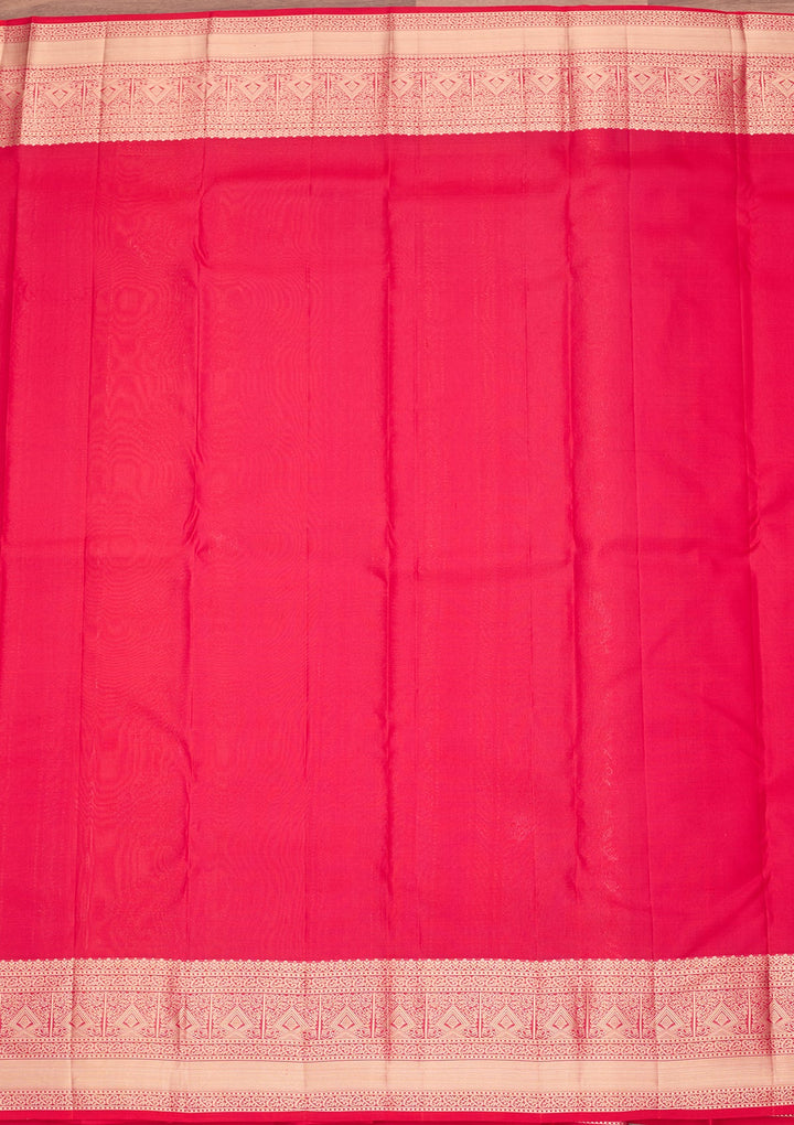 Rani Pink Kanjivaram Pure Silk Saree