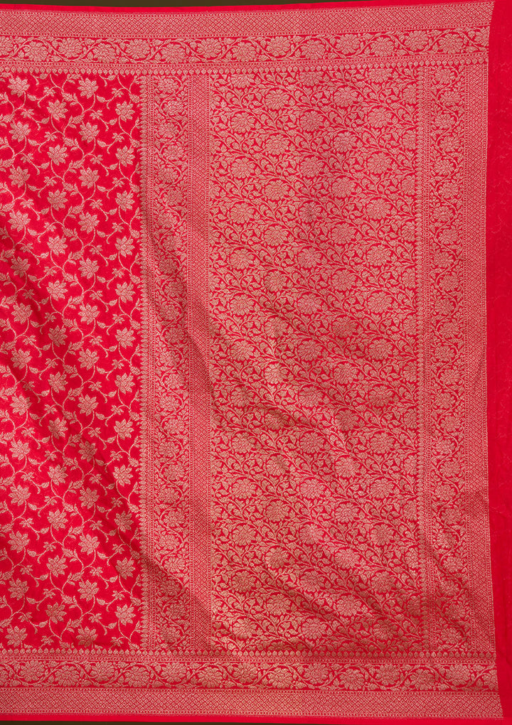 Red Zariwork (Gold) Silk Silk Saree