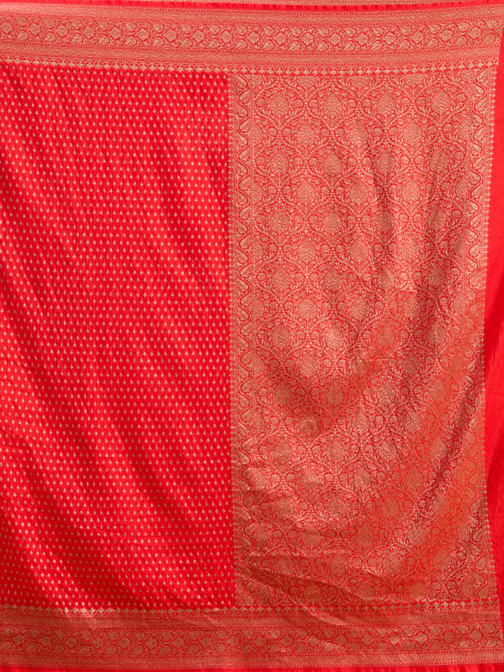 Red Zariwork (Gold) Silk Saree