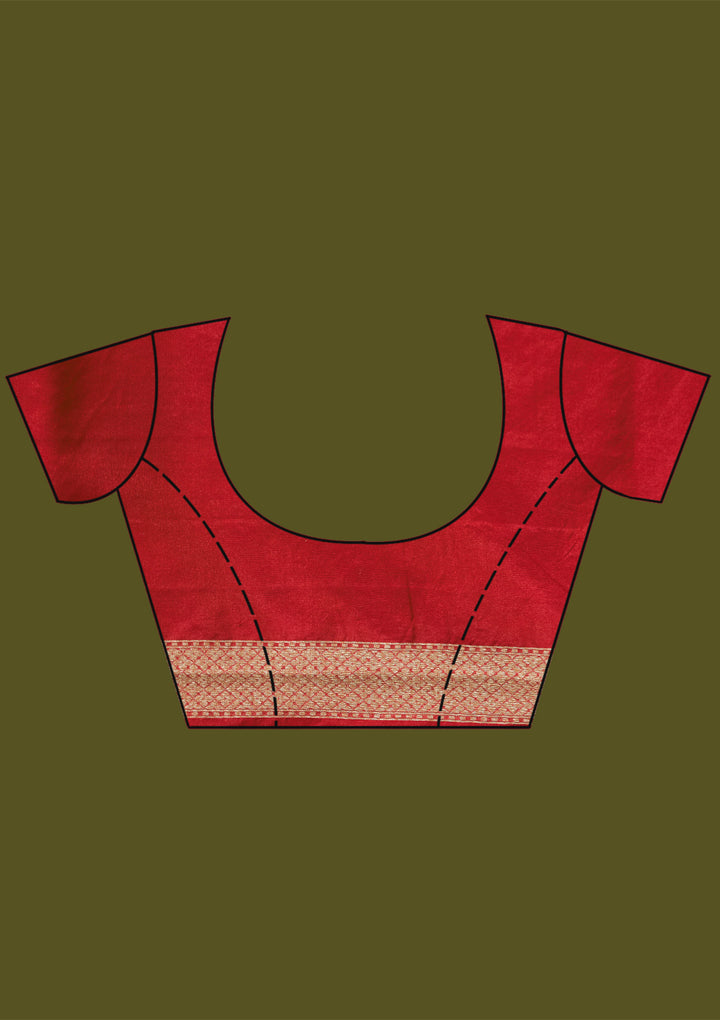 Magenta Pink Zariwork (Gold) Silk Silk Saree