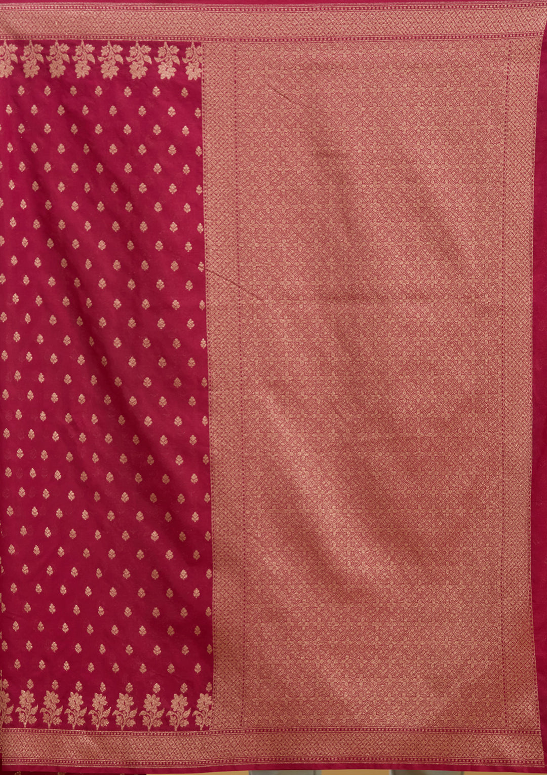 Wine Zariwork (Gold) Silk Silk Saree