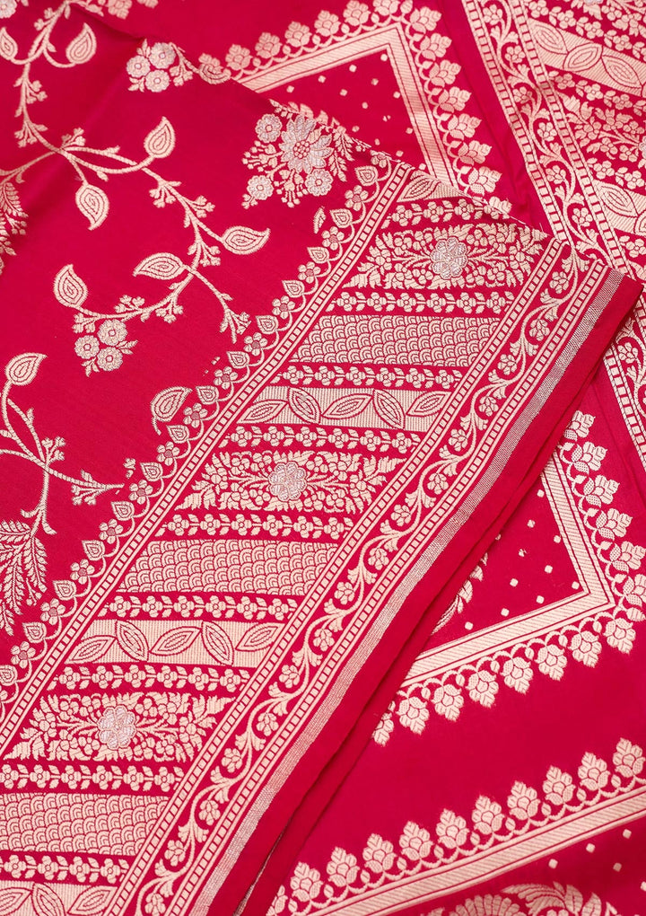 Rani Pink Zariwork (Gold) Silk Silk_Saree