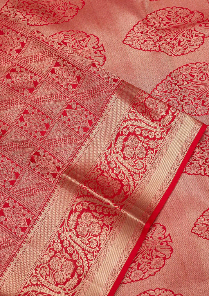 Red Zariwork Pure Silk Saree