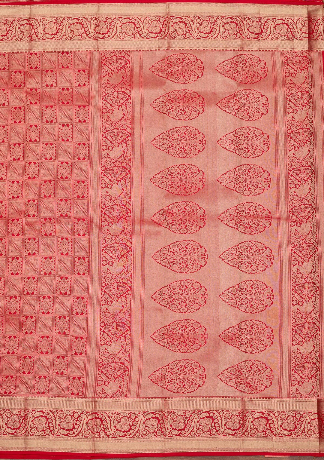 Red Zariwork Pure Silk Saree