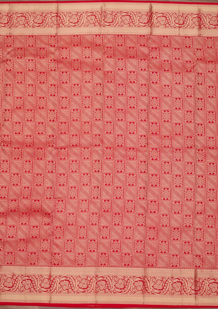 Red Zariwork Pure Silk Saree