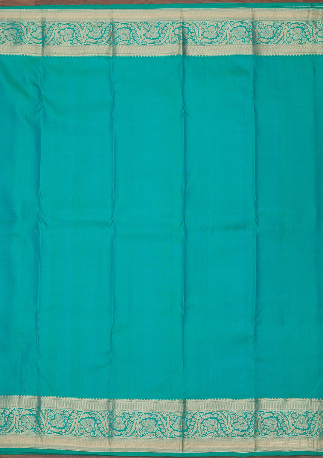 Turquoise Blue Zariwork Pure Silk Saree