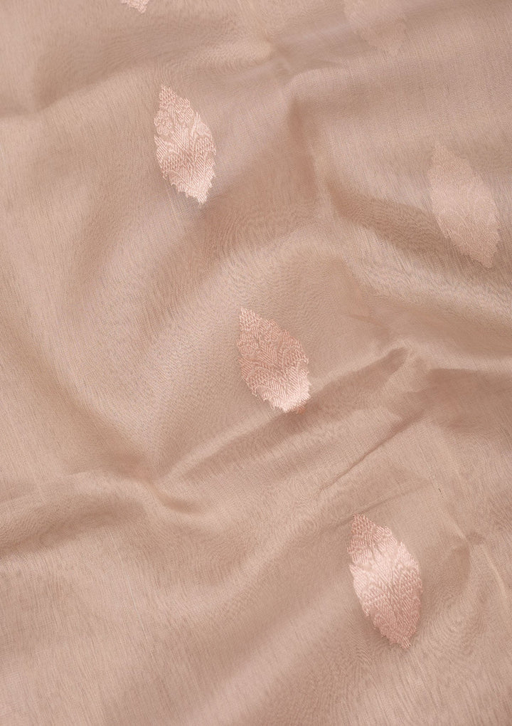 Beige Zariwork Tissue Silk Saree