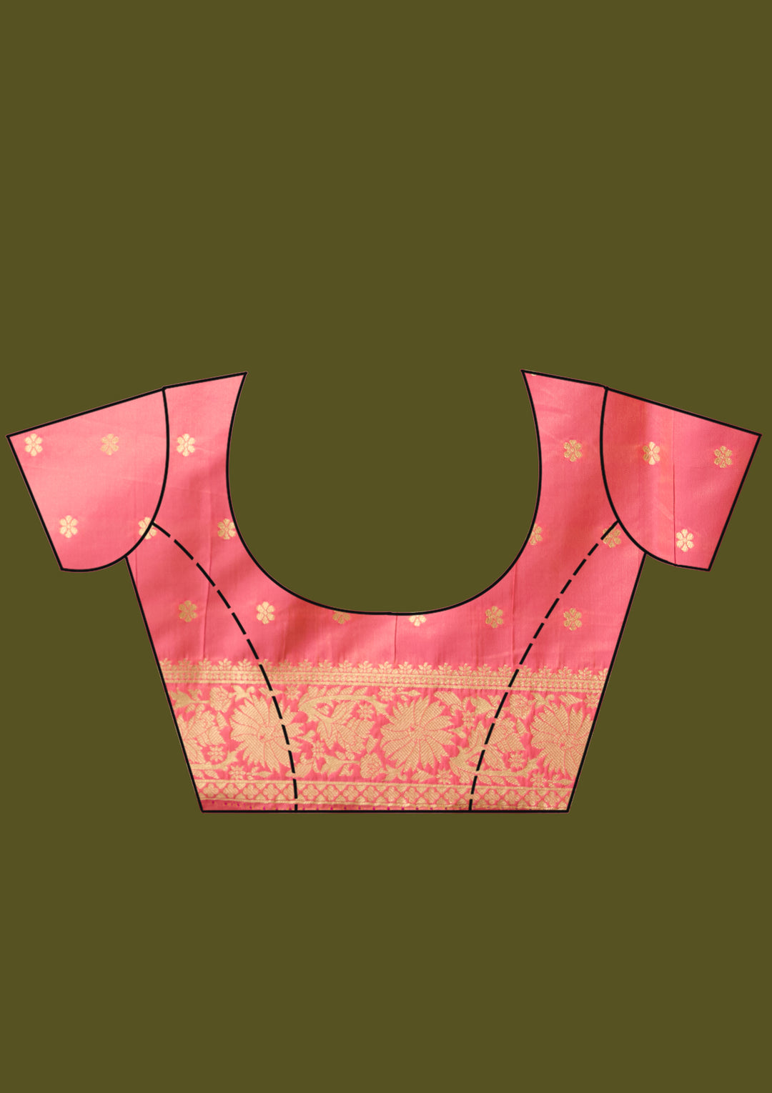 Cream Zariwork (Gold) Silk Silk Saree