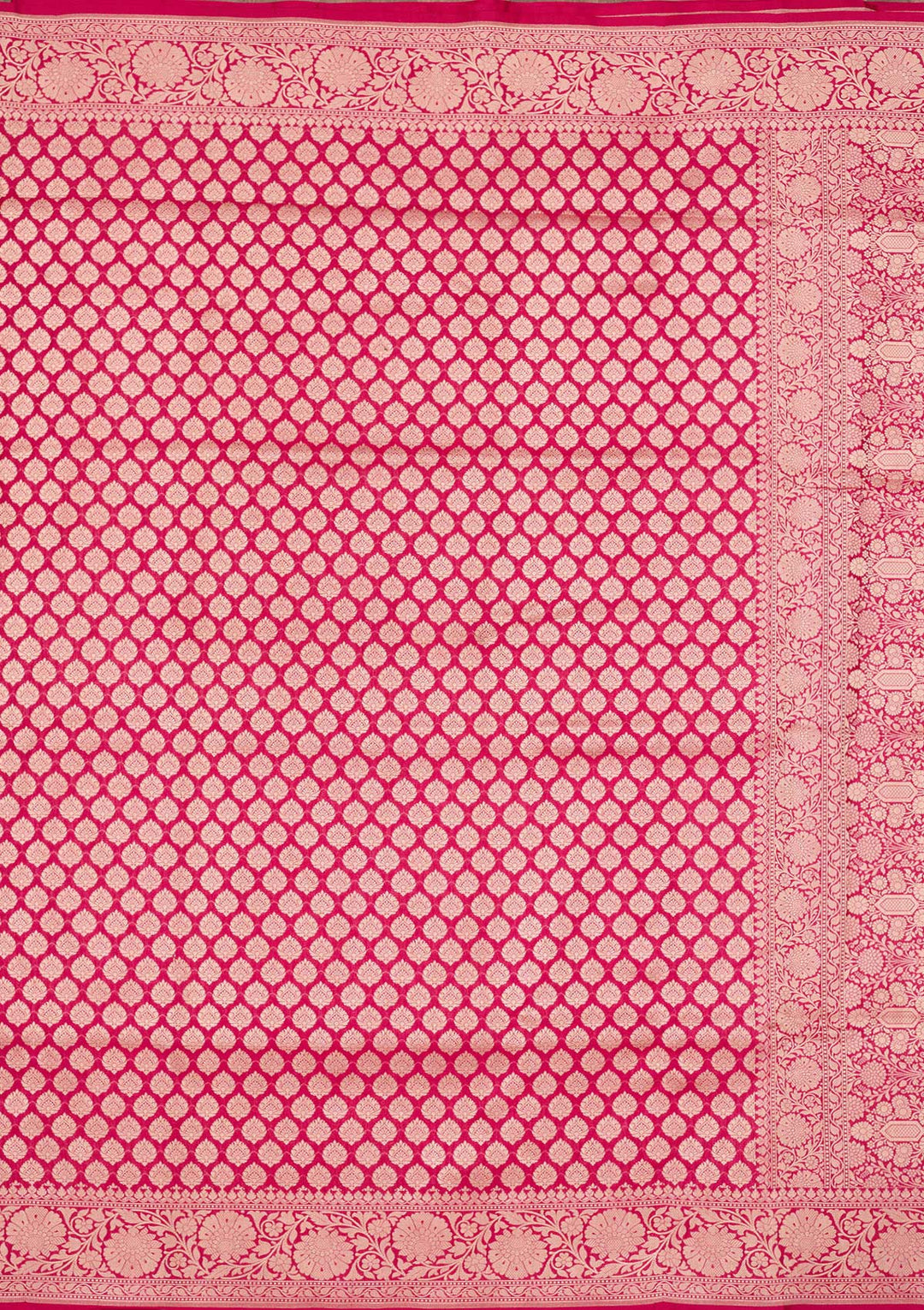 Rani Pink Zariwork Pure Silk Saree-koskii