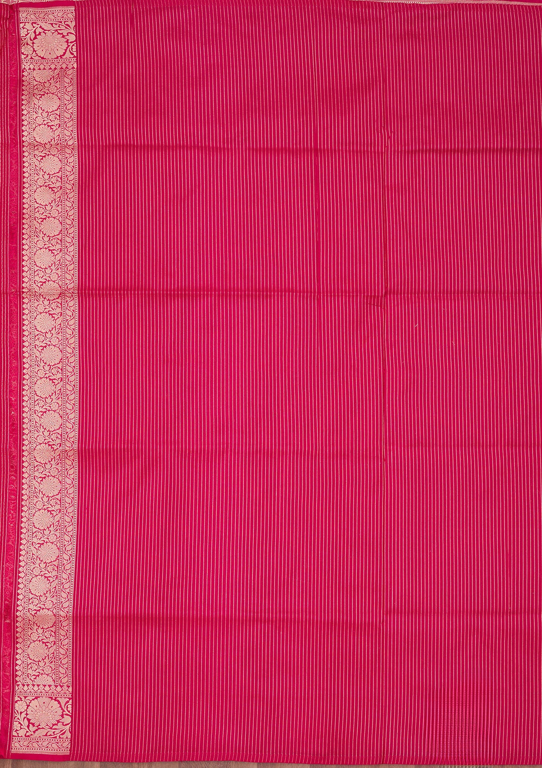 Rani Pink Zariwork Pure Silk Saree-koskii
