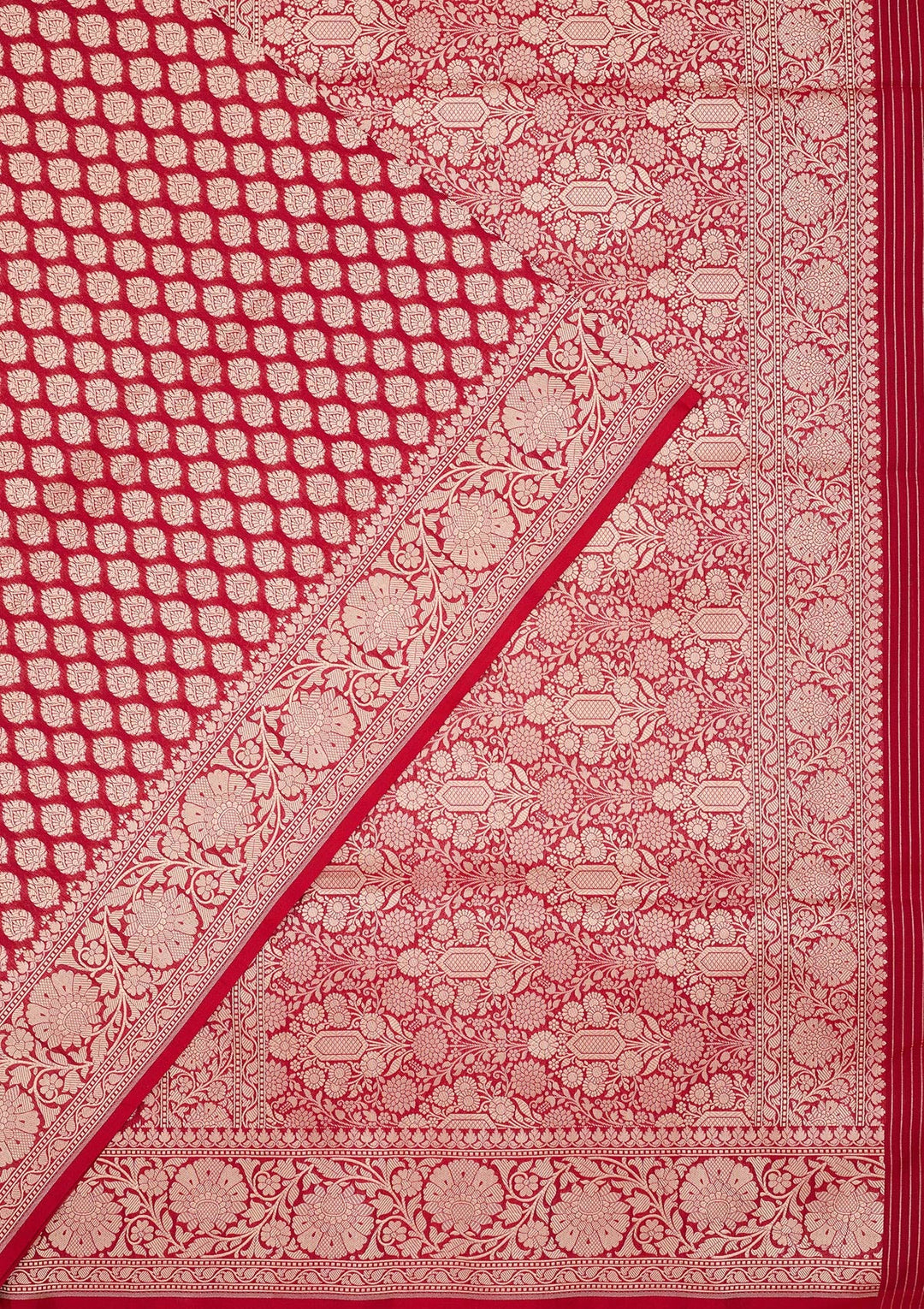 Red Zariwork Pure Silk Saree-koskii