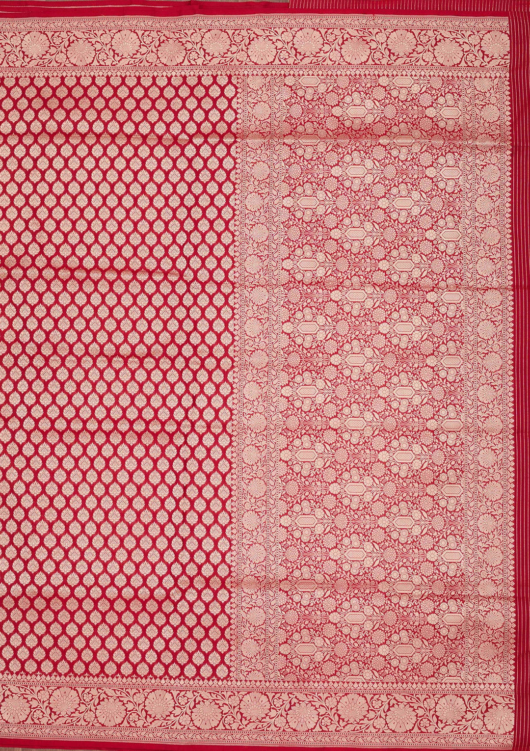 Red Zariwork Pure Silk Saree-koskii