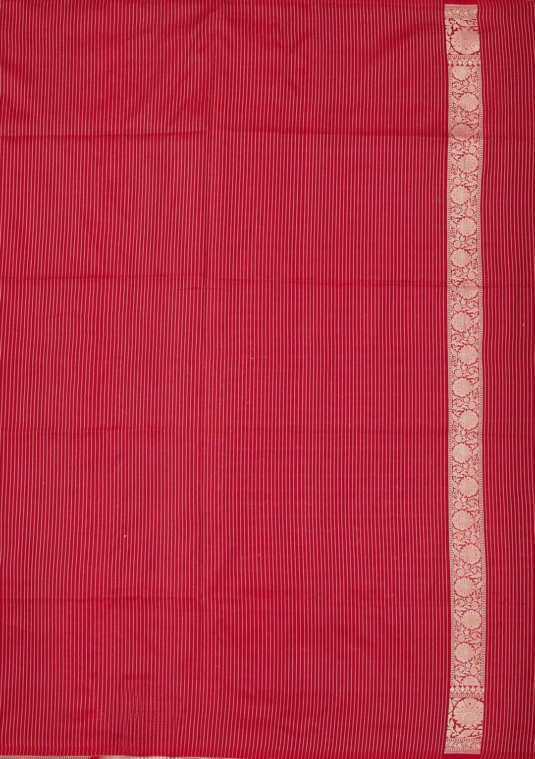 Red Zariwork Pure Silk Saree-koskii