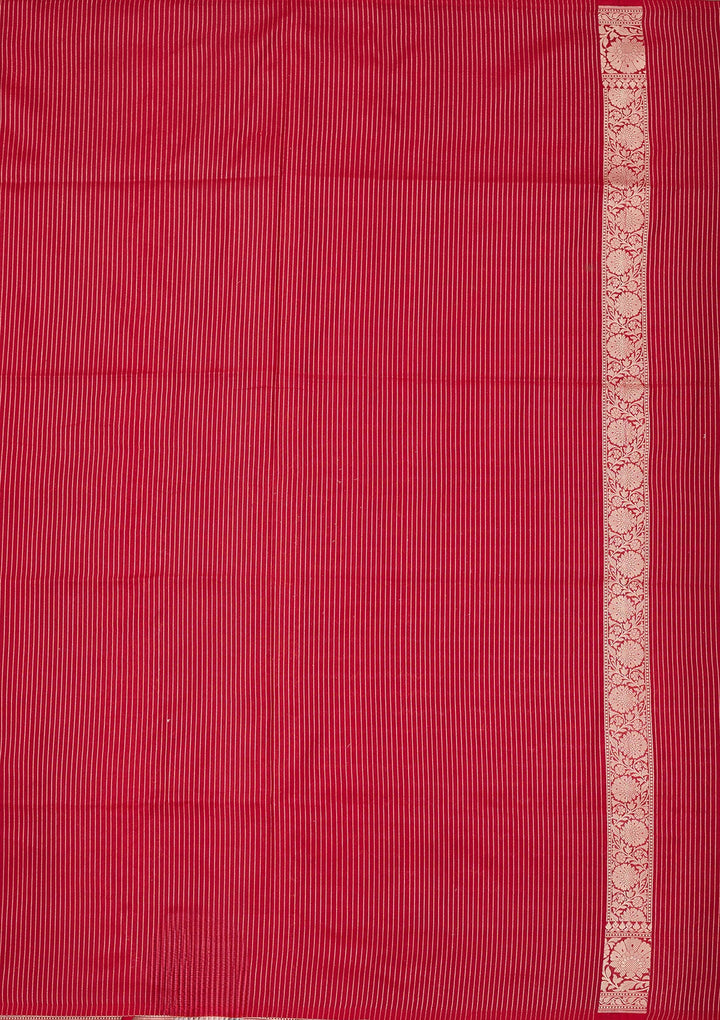 Red Zariwork Pure Silk Saree-koskii