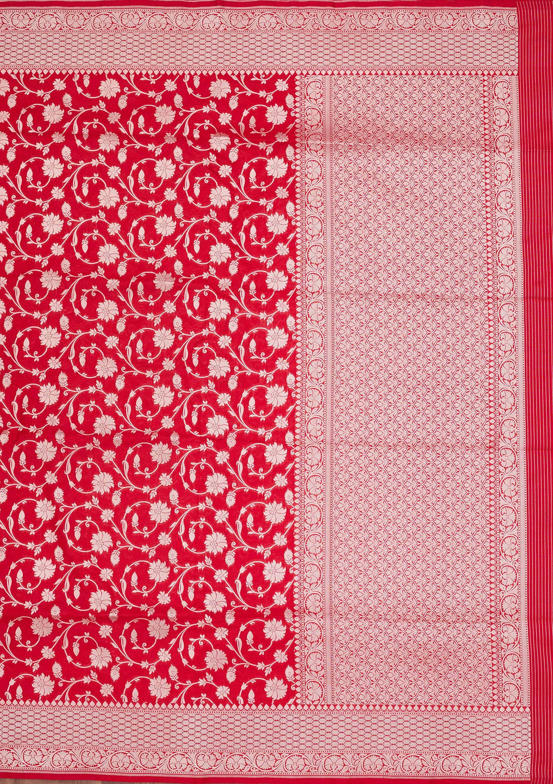 Red Zariwork Pure Silk Saree-koskii