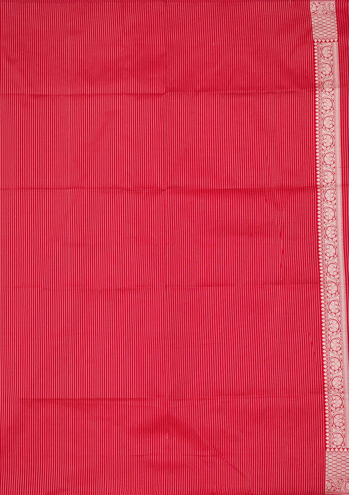Red Zariwork Pure Silk Saree-koskii