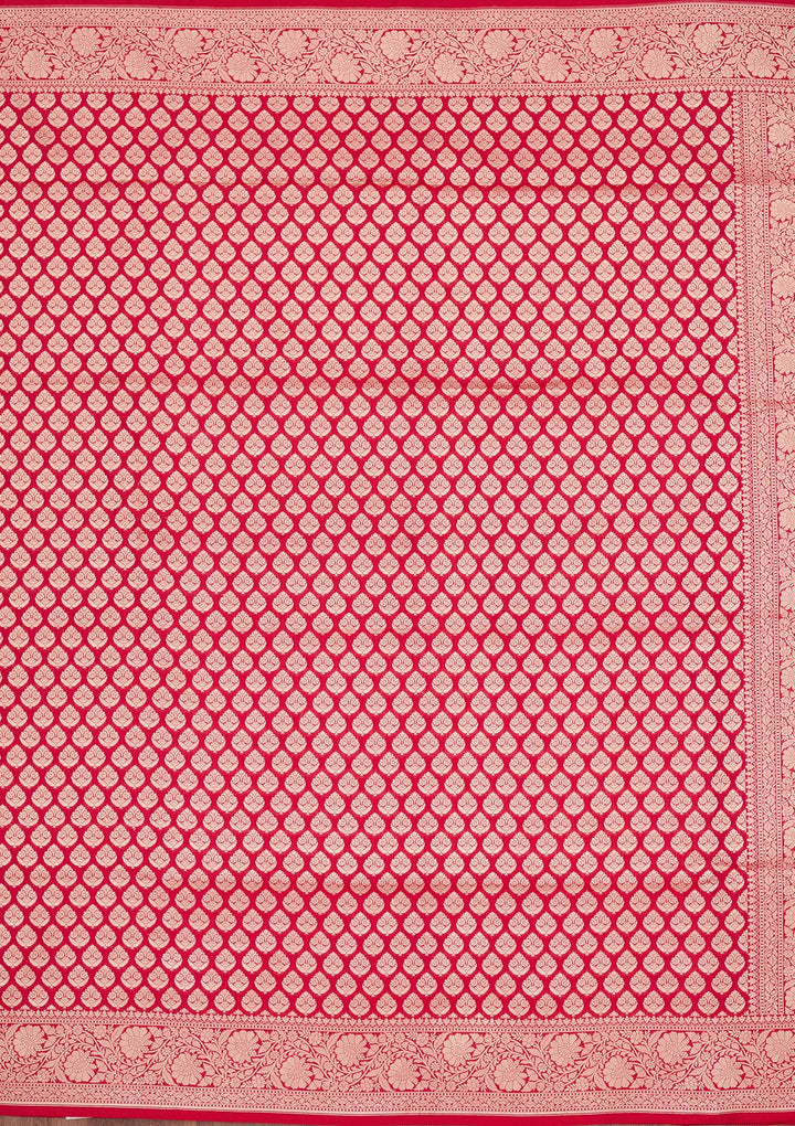 Red Zariwork Pure Silk Saree-koskii