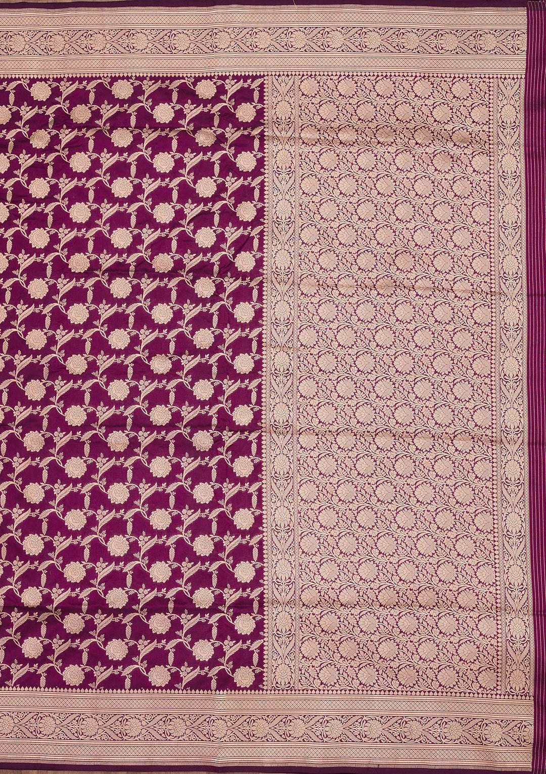 Wine Zariwork Pure Silk Saree-koskii