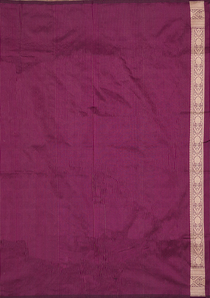 Wine Zariwork Pure Silk Saree-koskii