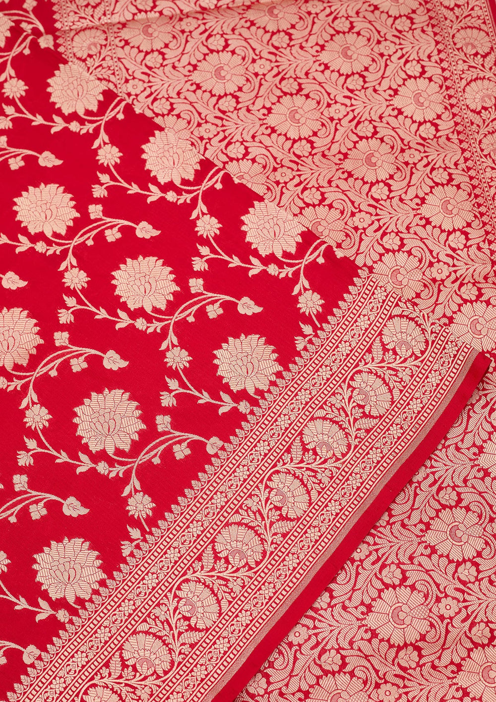 Red Zariwork Pure Silk Saree-koskii
