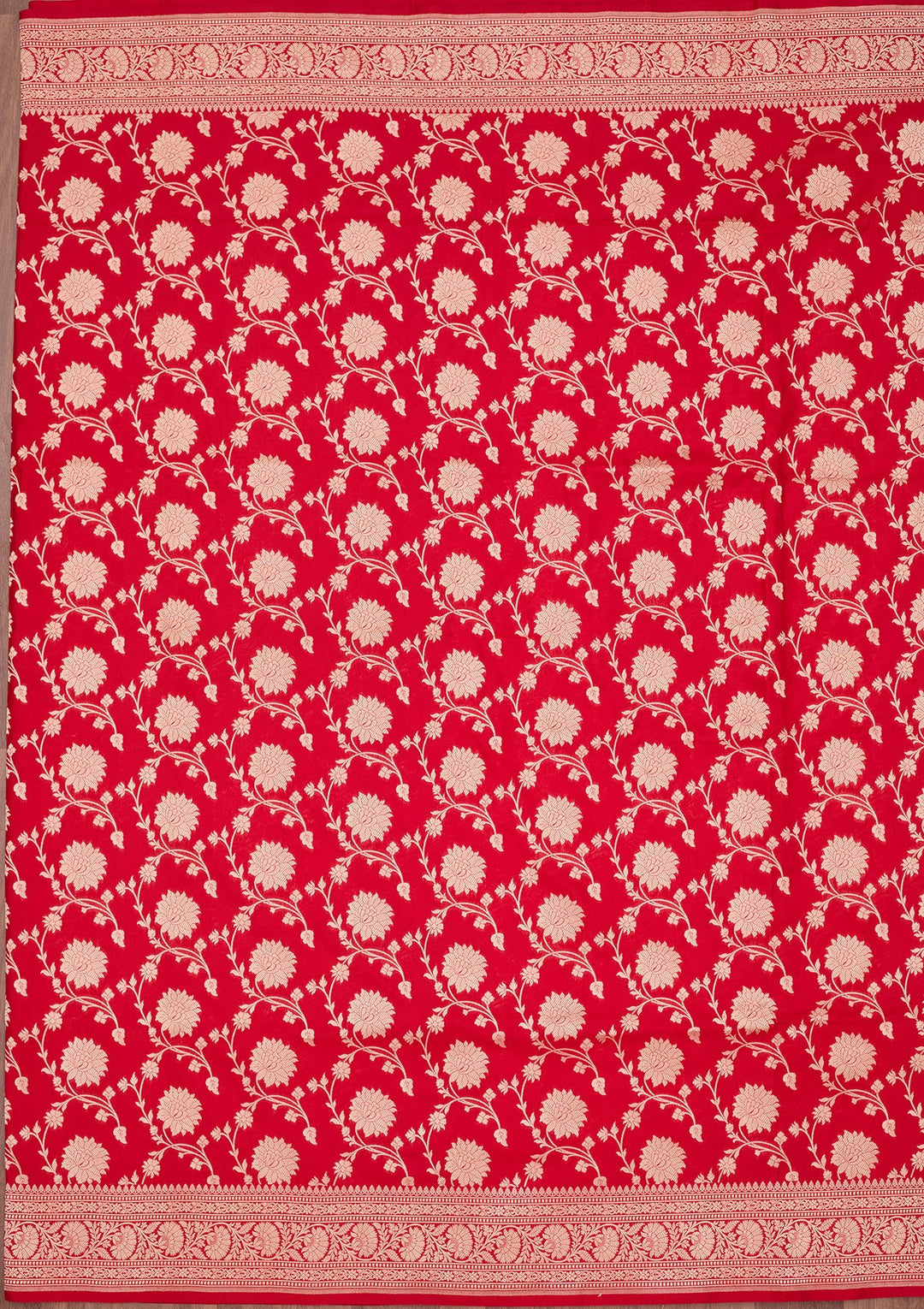 Red Zariwork Pure Silk Saree-koskii