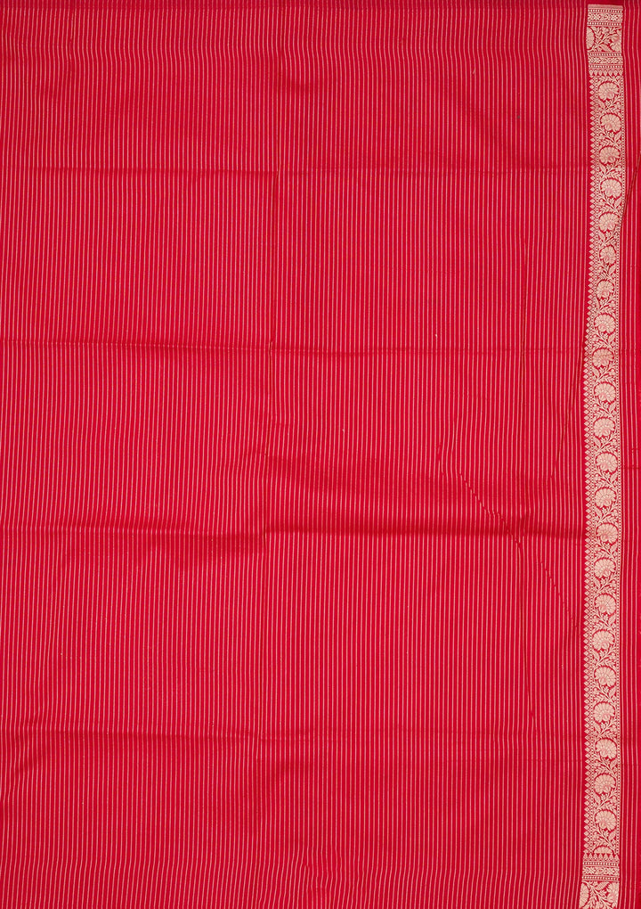 Red Zariwork Pure Silk Saree-koskii